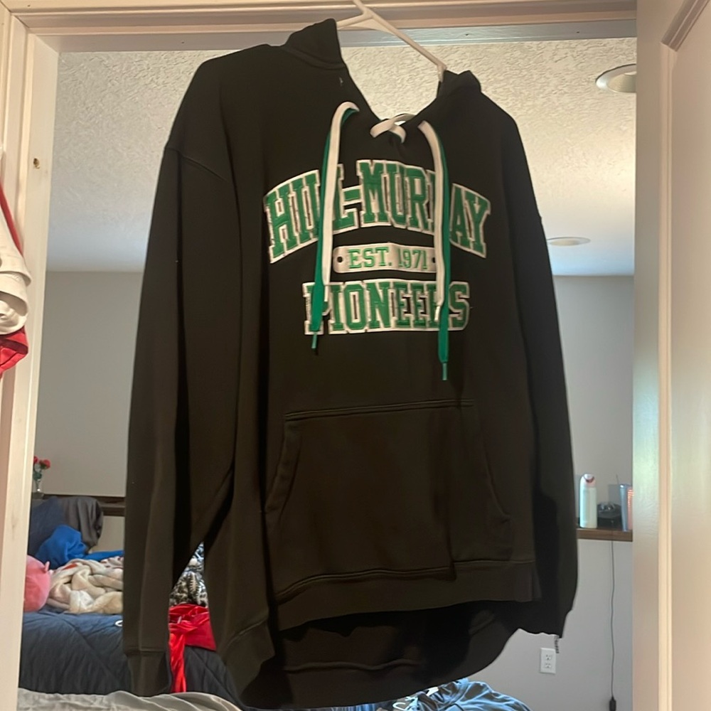 Black and green vintage hoodie